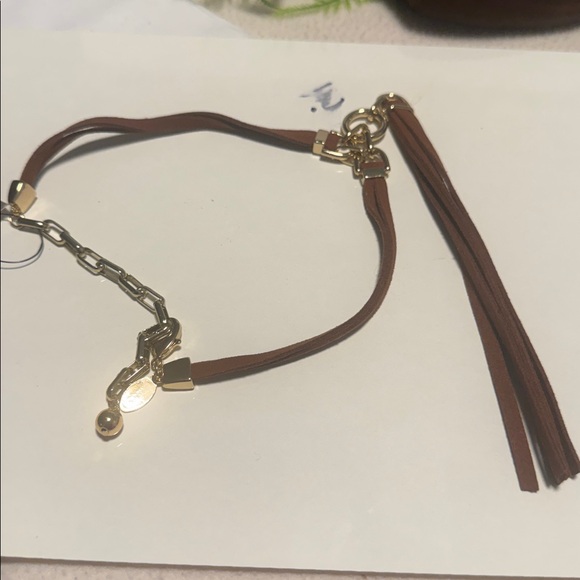 Chico's Brown Faux-Suede Tassel Necklace (BR444) - Picture 4 of 8